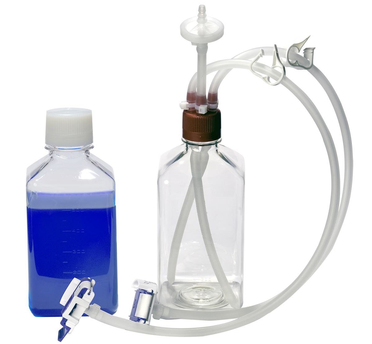 Single-Use Bottle and Cap Assembly