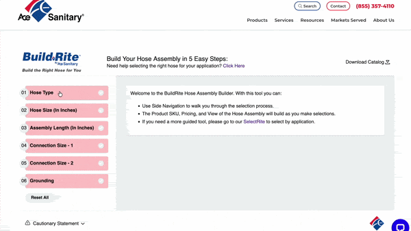 Ace Hose Configurator